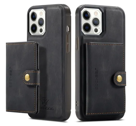 Magnetic Safe Leather Case For iPhone