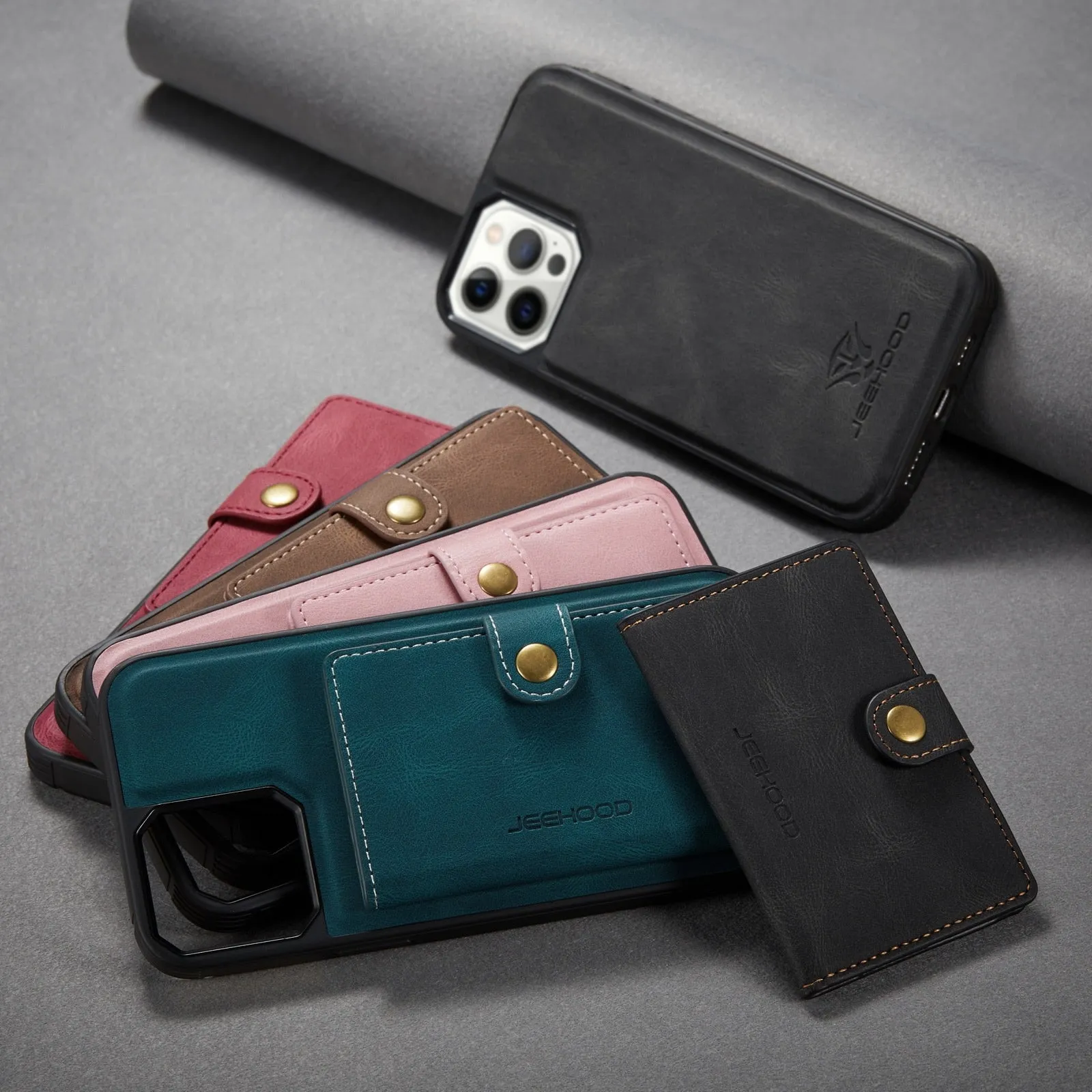 Magnetic Safe Leather Case For iPhone