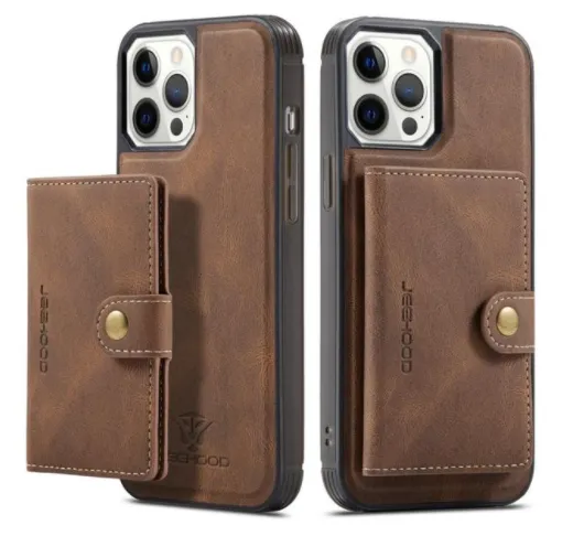 Magnetic Safe Leather Case For iPhone