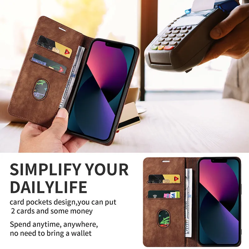 Magnetic Stand Wallet Flip PU Leather Phone Case For Google Pixel