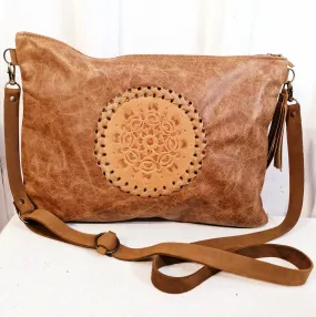 Mandala Leather Laptop Case