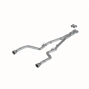 MBRP Cat Back Exhaust System (Race Profile, Polished Tips): Dodge Charger 5.7L Hemi (17-23) & 6.4L 392 (15-23)