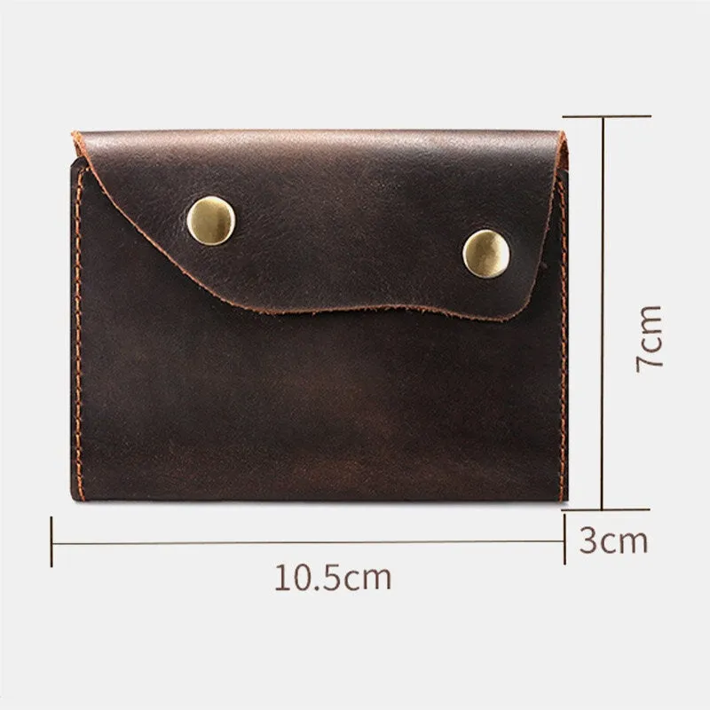 Men Genuine Leather Multi-card Slot Card Holder Retro Large Capacity Organ Case Money Clip Wallets