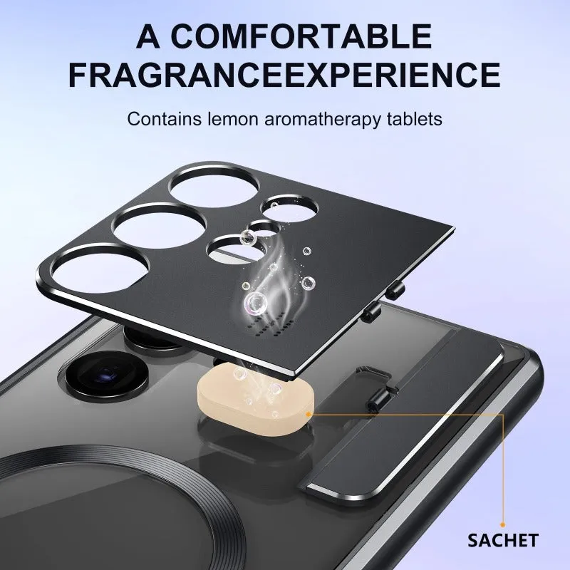 Metal Aluminum Alloy Macsafe Magnetic Aromatherapy Phone Case For Samsung Galaxy S23 S24