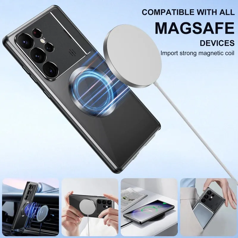 Metal Aluminum Alloy Macsafe Magnetic Aromatherapy Phone Case For Samsung Galaxy S23 S24