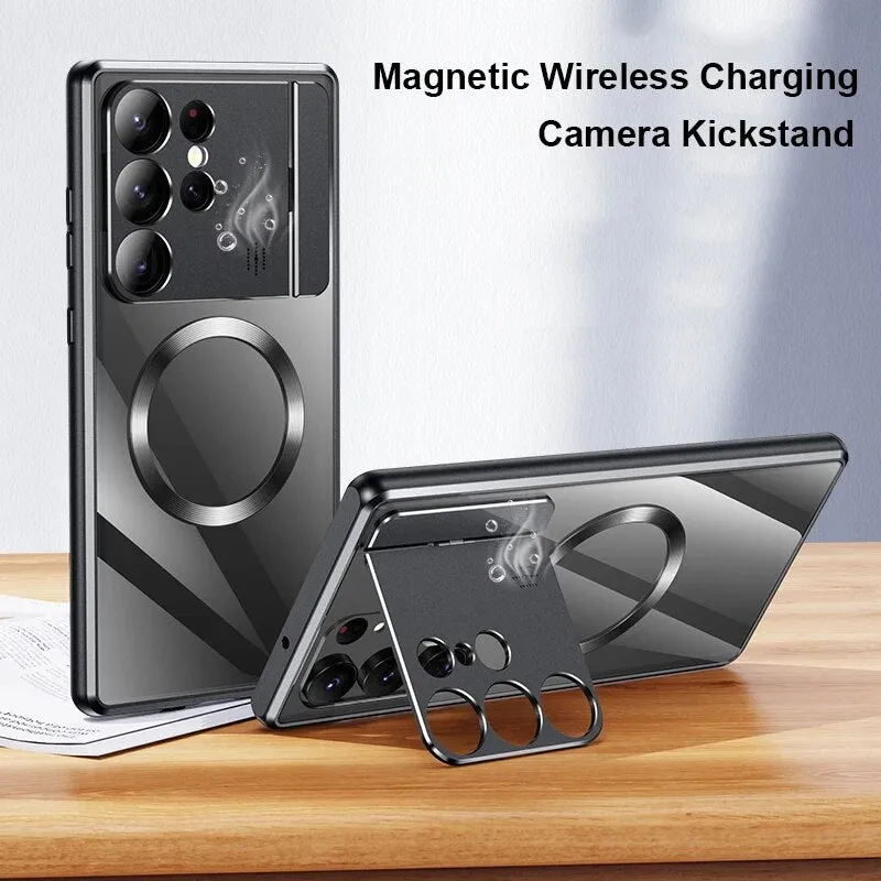 Metal Aluminum Alloy Macsafe Magnetic Aromatherapy Phone Case For Samsung Galaxy S23 S24