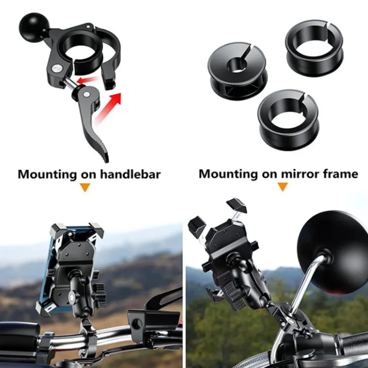 Motorcycle Bicycle Mobile Phone Bracket Fixed Base(17mm Ball Head)