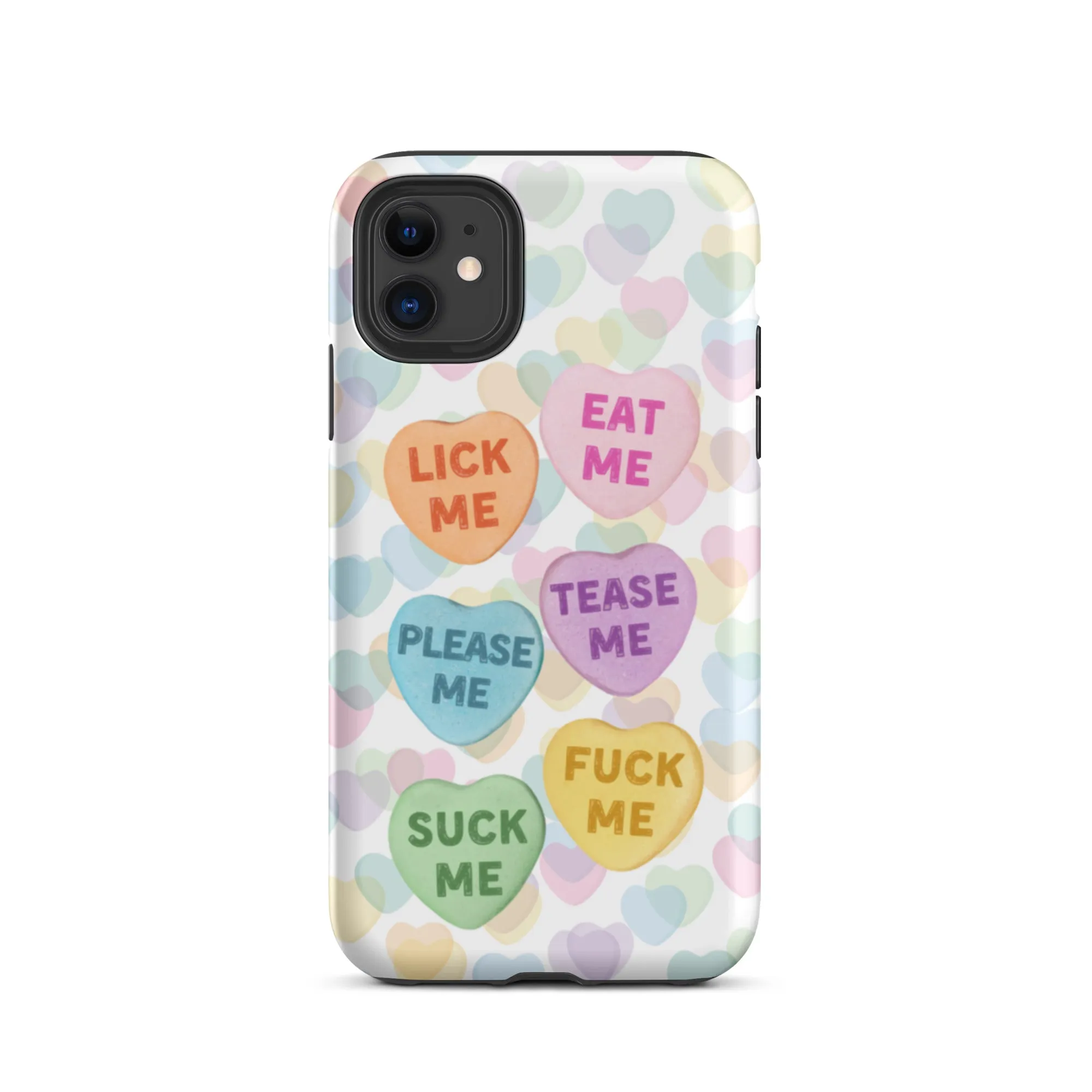 Naughty Valentine's Candy Hearts Tough iPhone Case