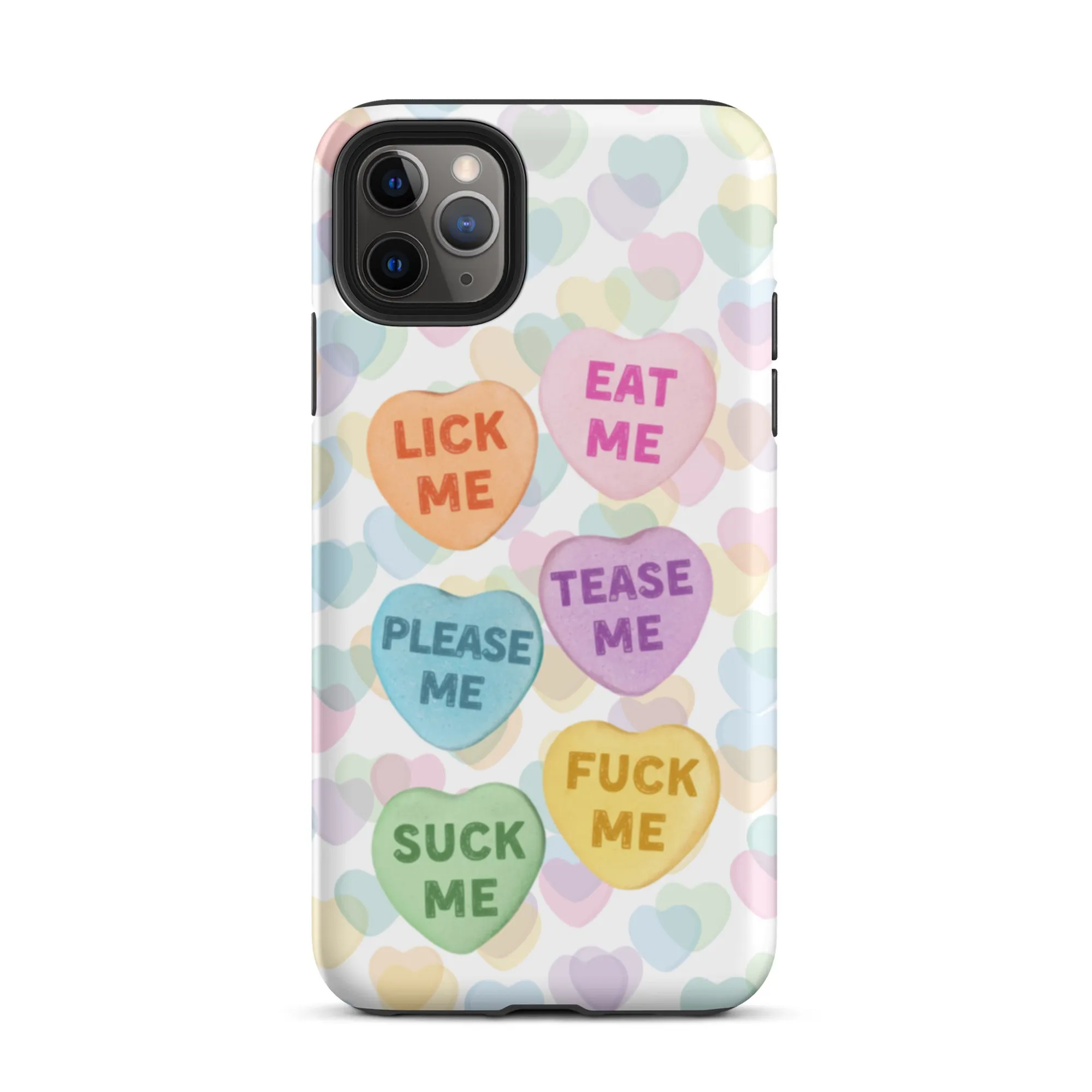 Naughty Valentine's Candy Hearts Tough iPhone Case