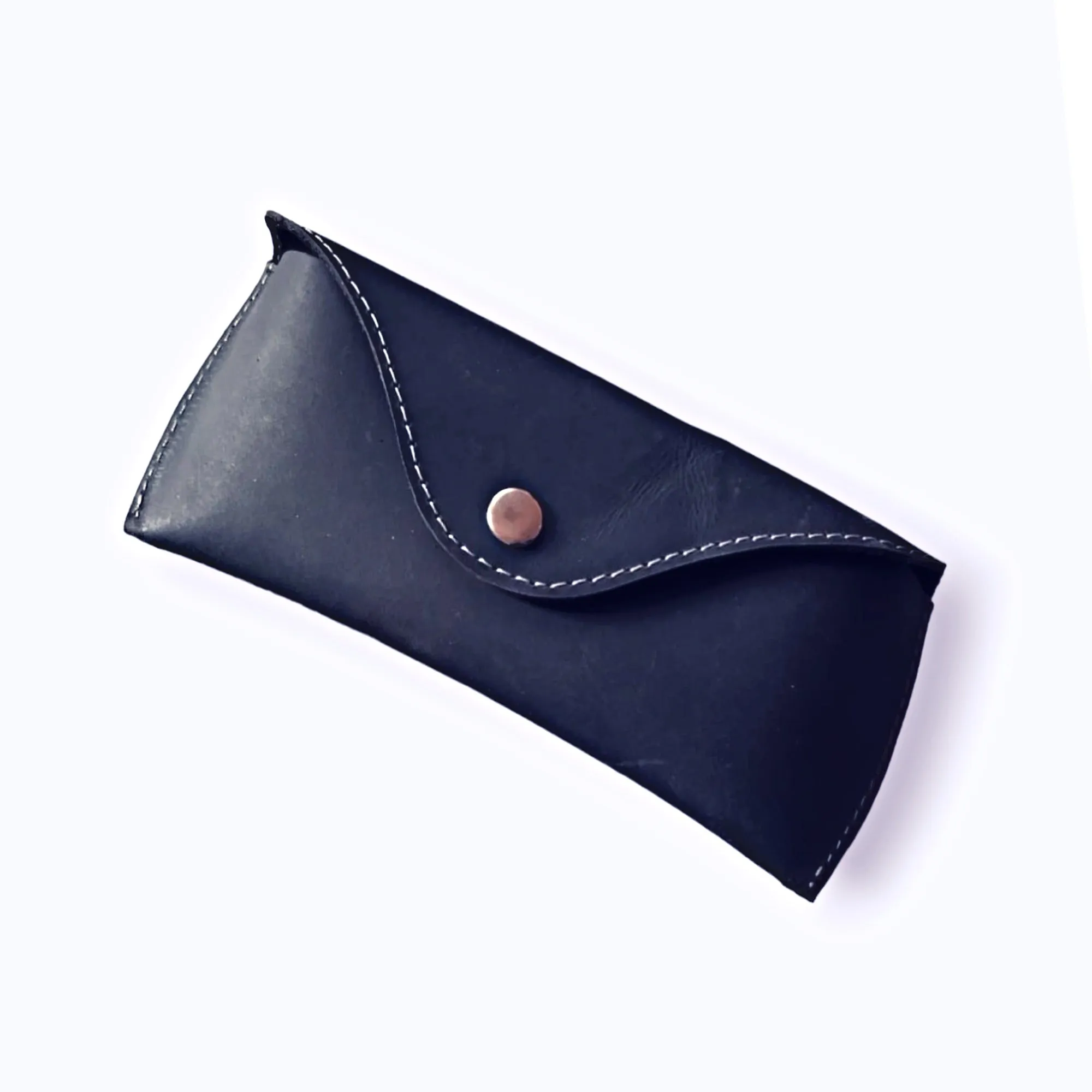 Navy Leather EyeWear Cover