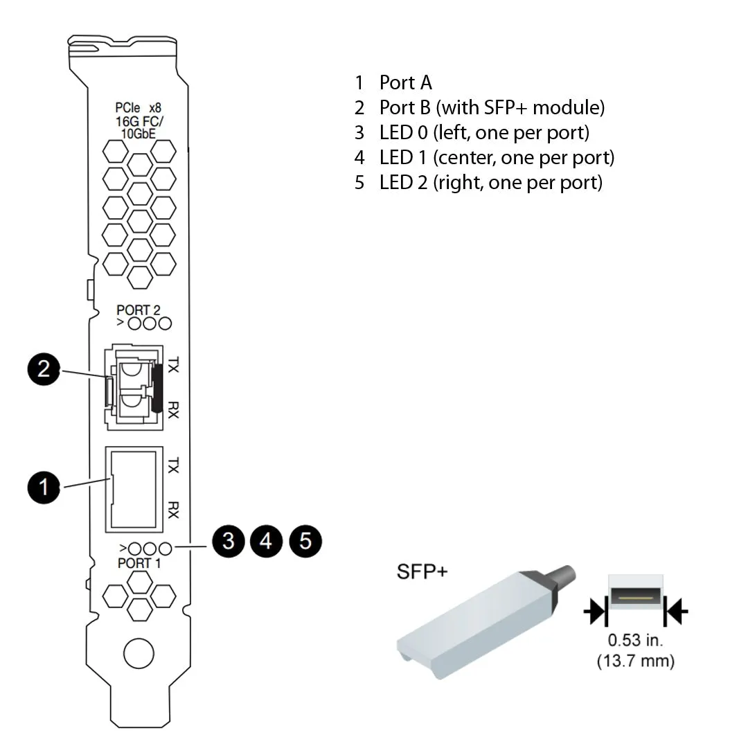 NetApp Adapter X1143A-R6 (ONTAP) PCIe bus with plug SFP  (2p 16Gb|10Gb UTA2 Cu|Op)