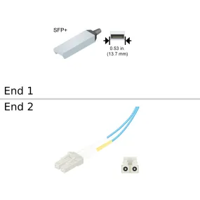 NetApp MFM1T02A-SR -  Data Cable with Plug SFP /LC | SFP  Optical, LC, 10GBASE, 300m, SR