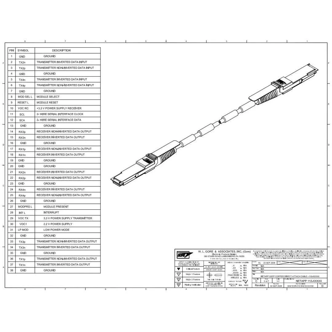 NetApp NO_FRU_Mellanox_MFS1S00-H005E_5m - 5m Data Cable with Plug QSFP56/QSFP56 | NO_FRU_Mellanox_MFS1S00-H005E_