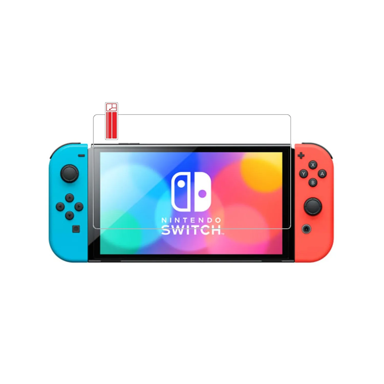 Nintendo Switch OLED Console Glass Screen Protector - 9H Tempered Glass Screen Protector with Installation Guide Stickers and Wipes