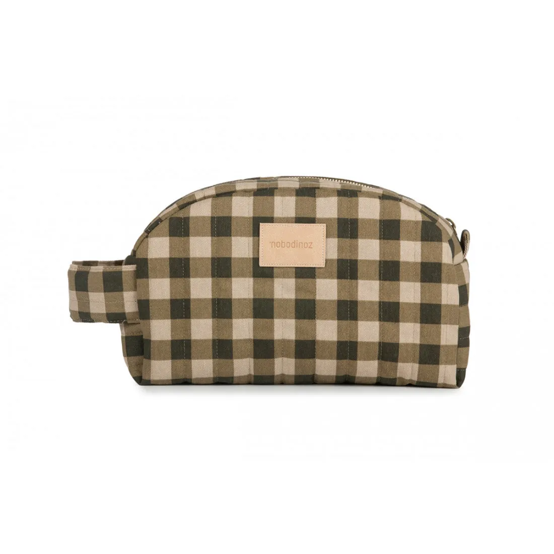 nobodinoz Hyde Park Waterproof Vanity Case Green Checks