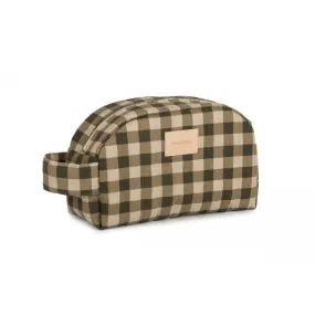 nobodinoz Hyde Park Waterproof Vanity Case Green Checks