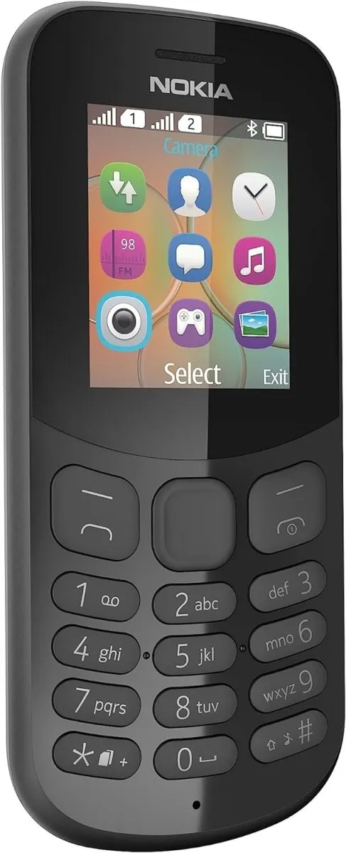 Nokia 130 Series 30 Dual SIM 8MB Ram 2GB ROM (1.8 Inches) (GSM) - (Black)