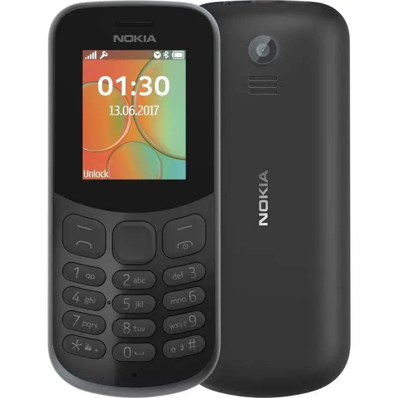 Nokia 130 Series 30 Dual SIM 8MB Ram 2GB ROM (1.8 Inches) (GSM) - (Black)