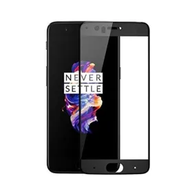 OnePlus 5 (2.5D Curved) Tempered Glass, Robustrion Premium Edge to Edge Full Front Body Glass OnePlus 5 Screen Protector - (Black Edition)