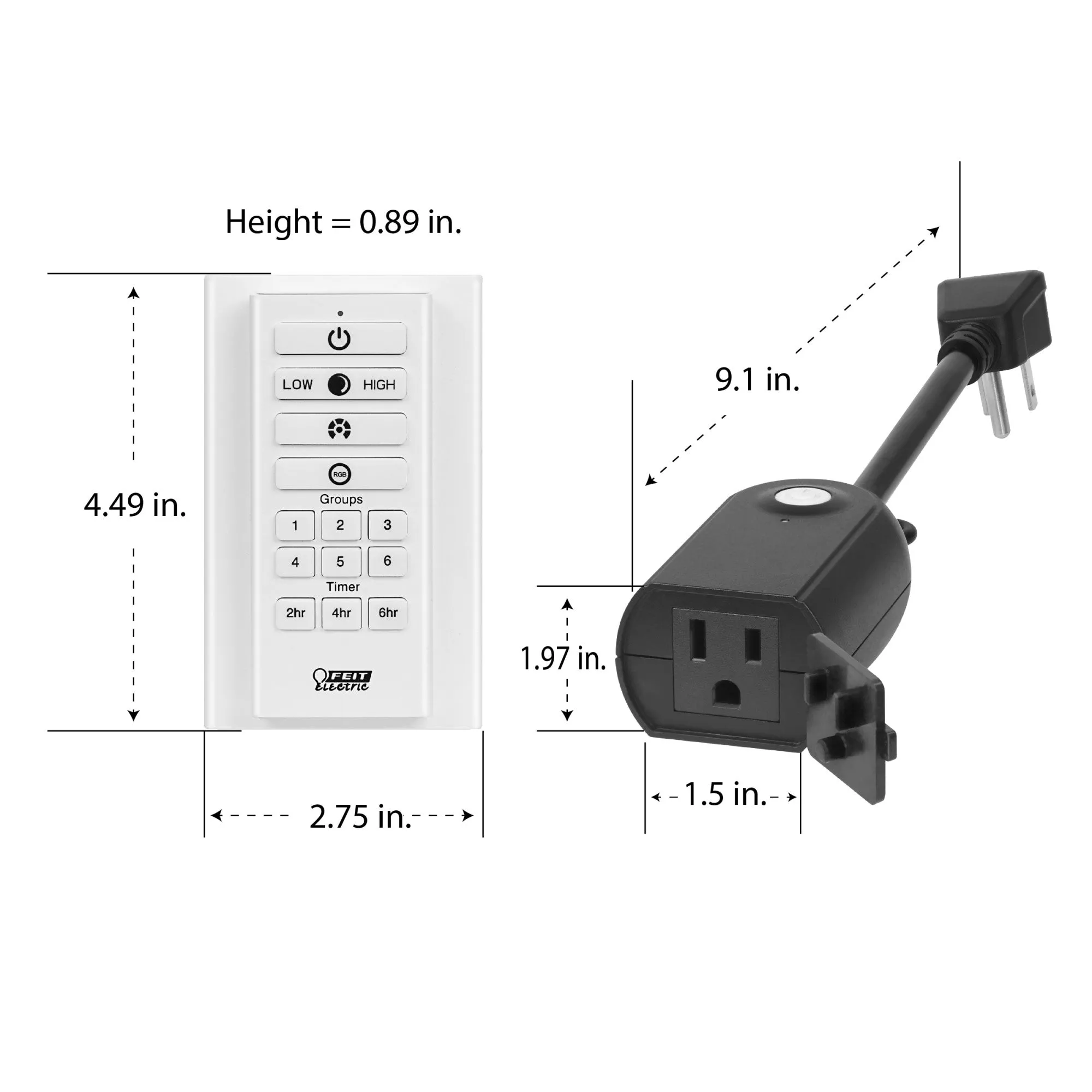 OneSync Landscape Handheld Remote Control   Outdoor Plug