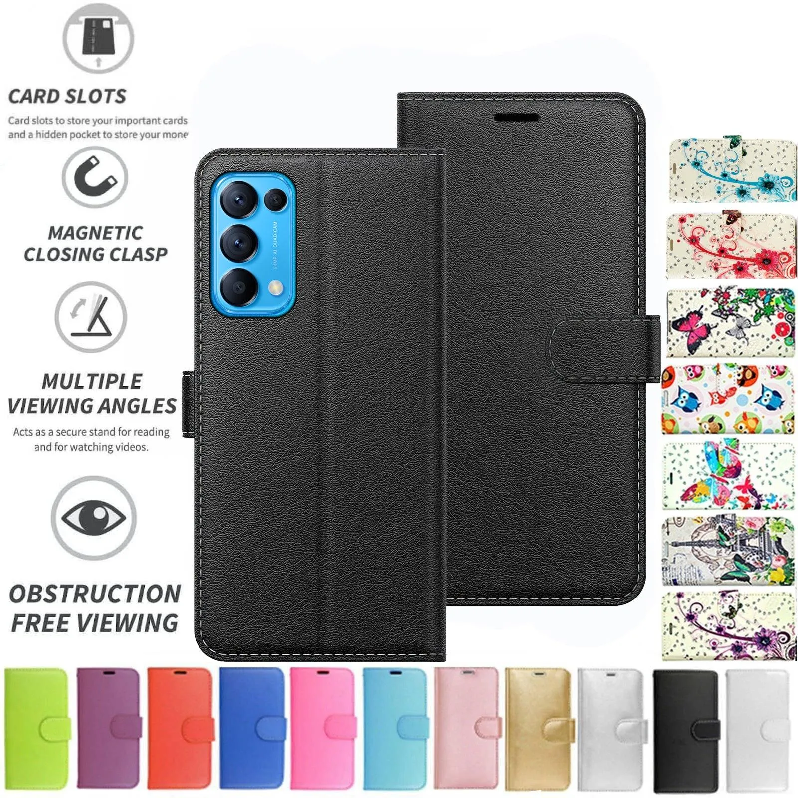 Oppo FIND X3 LITE Flip Folio Book Wallet Case