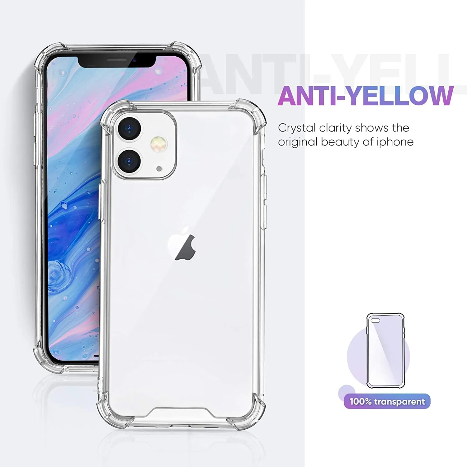 ORIbox Case Compatible with iPhone 11 Case, 4 Corners Shockproof Protection