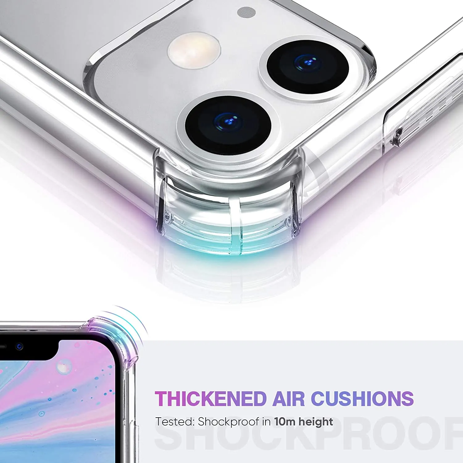 ORIbox Case Compatible with iPhone 11 Case, 4 Corners Shockproof Protection