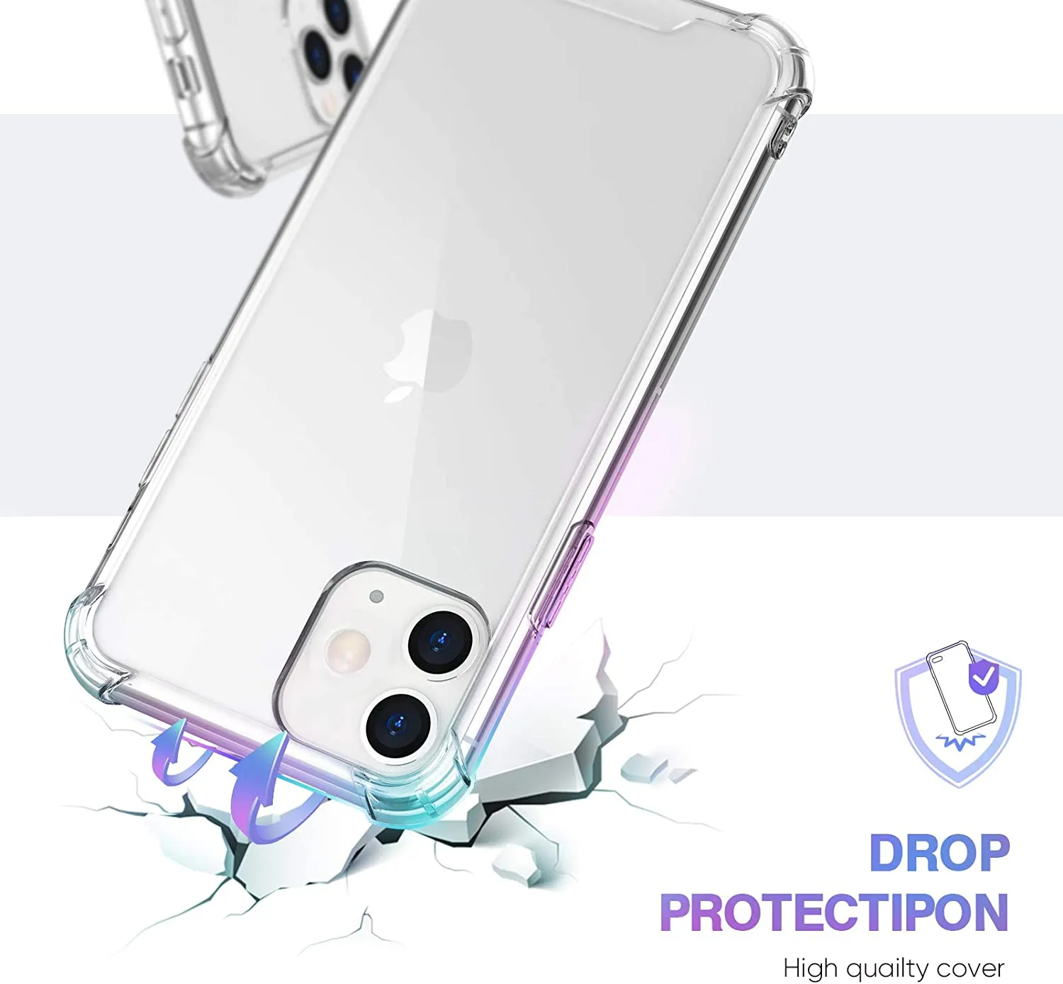 ORIbox Case Compatible with iPhone 11 Case, 4 Corners Shockproof Protection