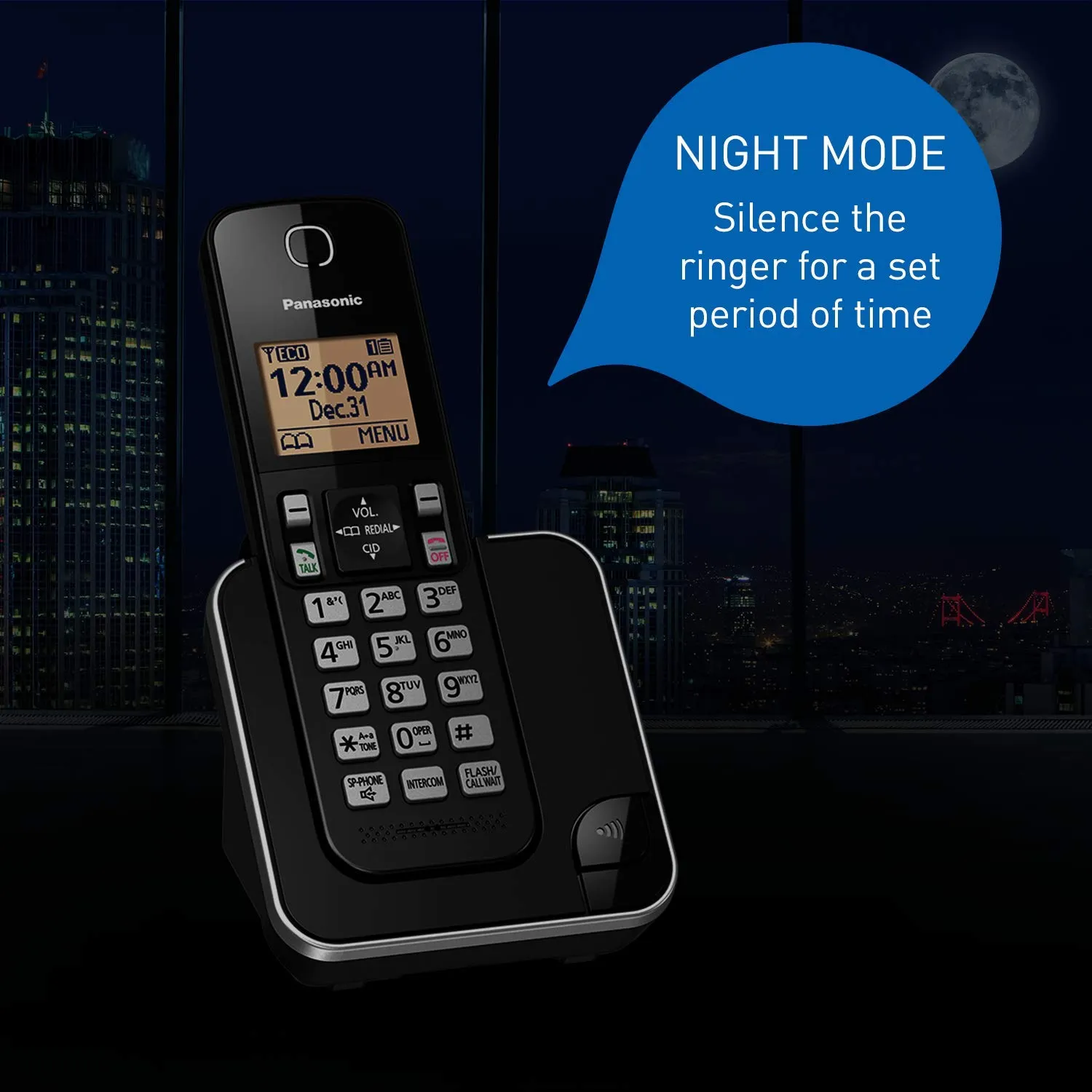 Panasonic DECT 6.0 Expandable Cordless Phone with Call Block.