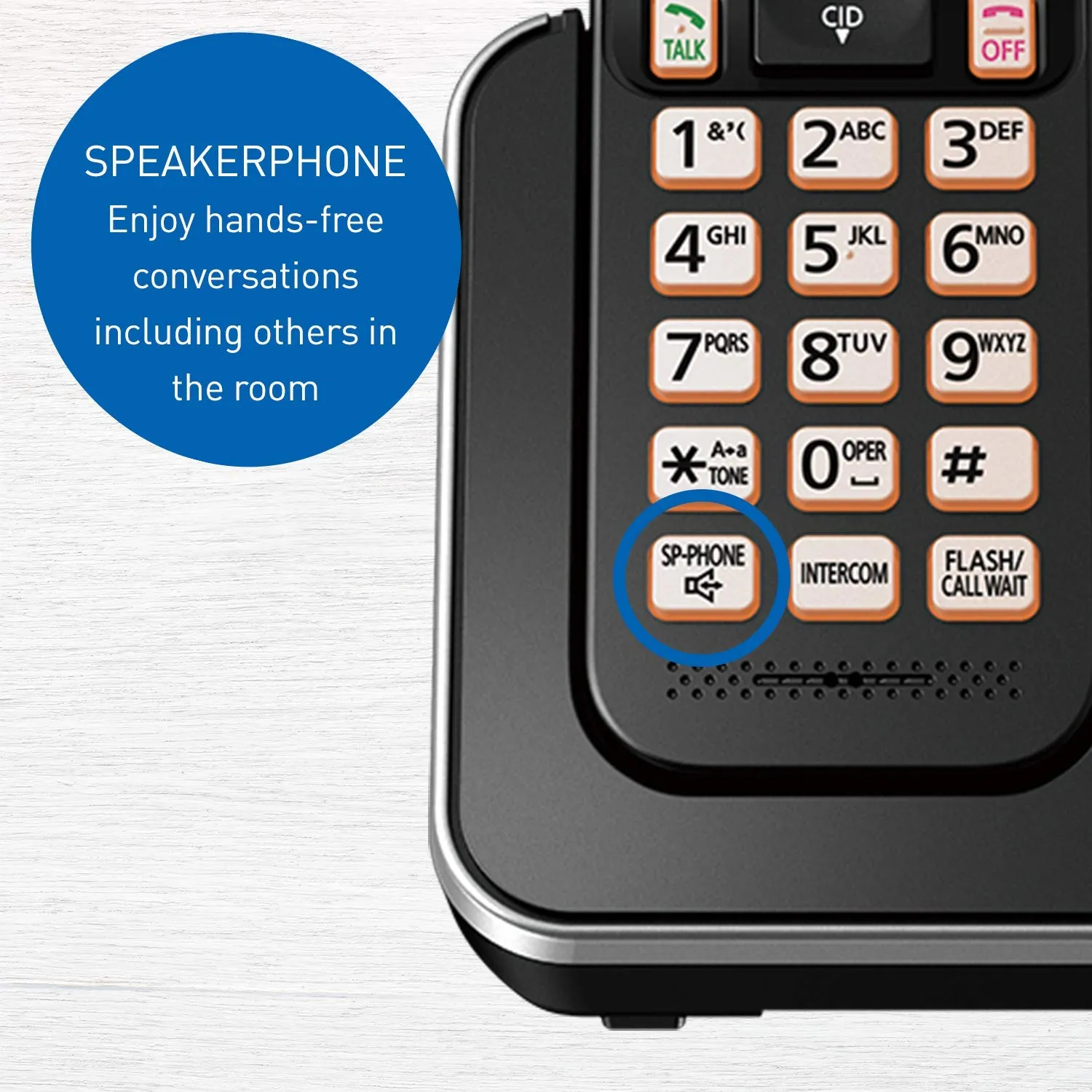 Panasonic DECT 6.0 Expandable Cordless Phone with Call Block.