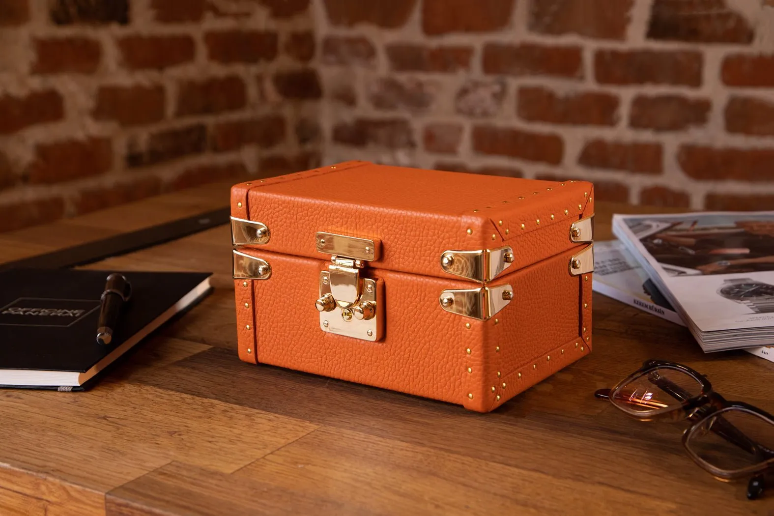 Petra Watch Case - Togo Orange