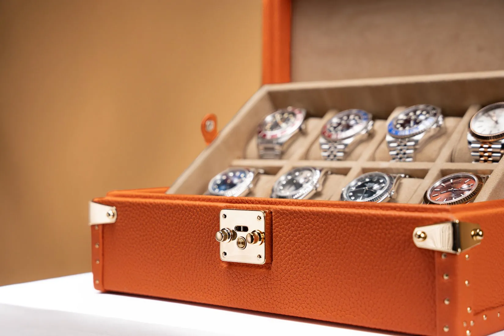 Petra Watch Case - Togo Orange