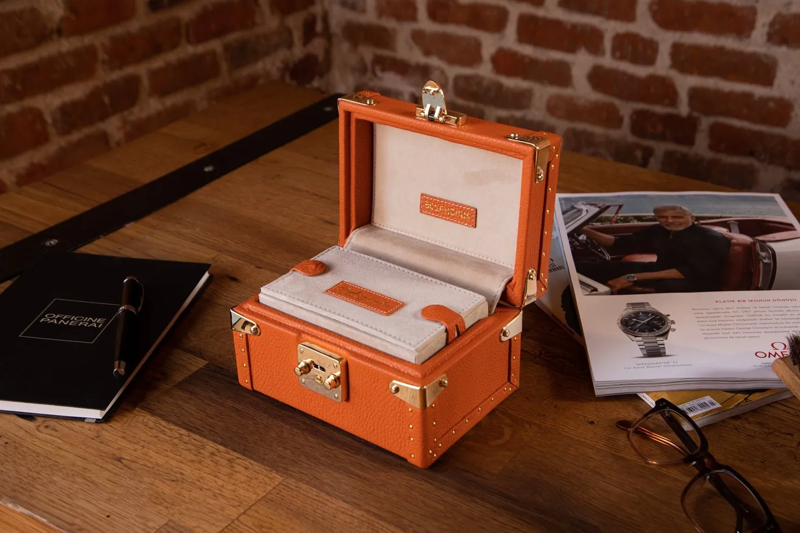 Petra Watch Case - Togo Orange