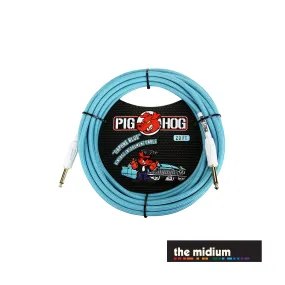 Pig Hog Vintage Series 1/4" TS Instrument Cable — Daphne Blue — (Multiple Lengths)