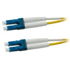 Plenum LC Duplex Fiber Optic Patch Cable, OS2 9/125 Singlemode, Yellow Jacket, Blue Connector, 7 meter (22.9 foot)