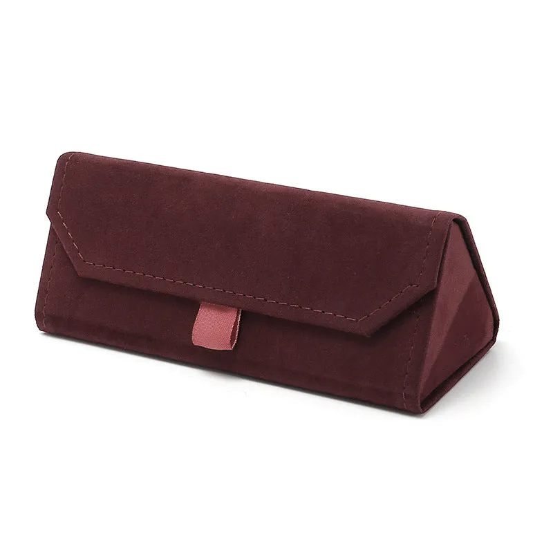 Plush Triangular Folding Glasses Case