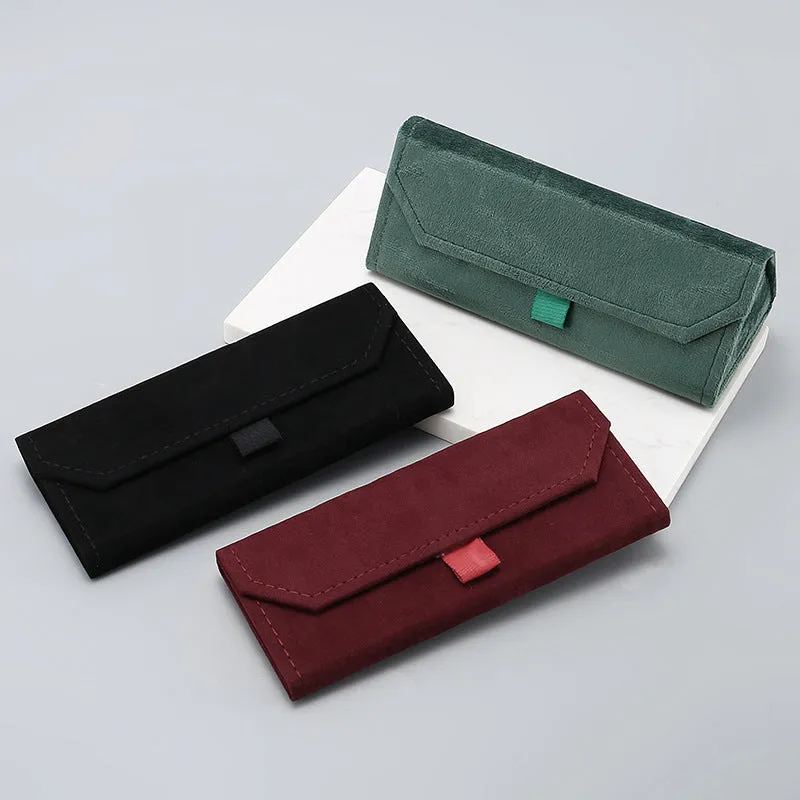 Plush Triangular Folding Glasses Case