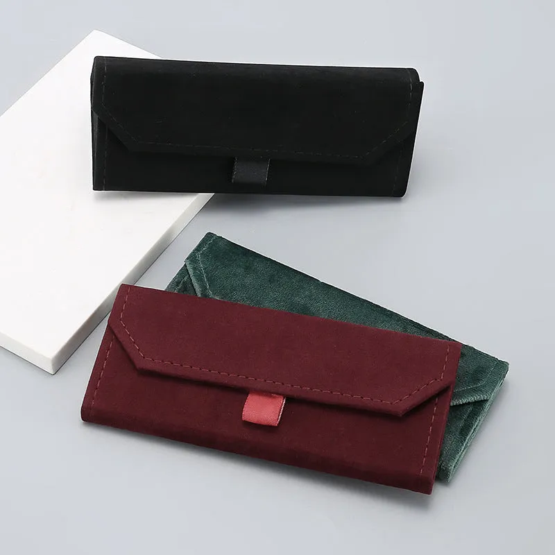 Plush Triangular Folding Glasses Case