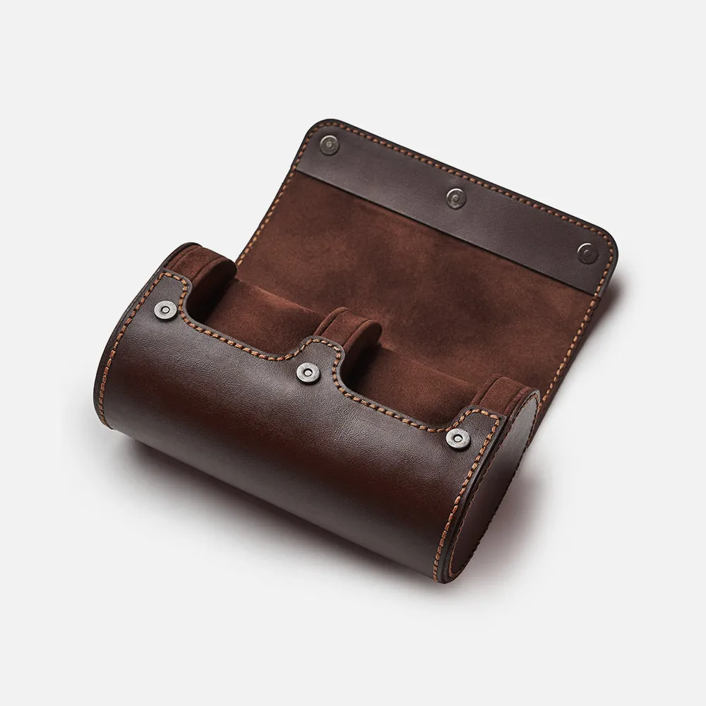 Premium Watch Case - Natural Leather - Fits 2 Watches