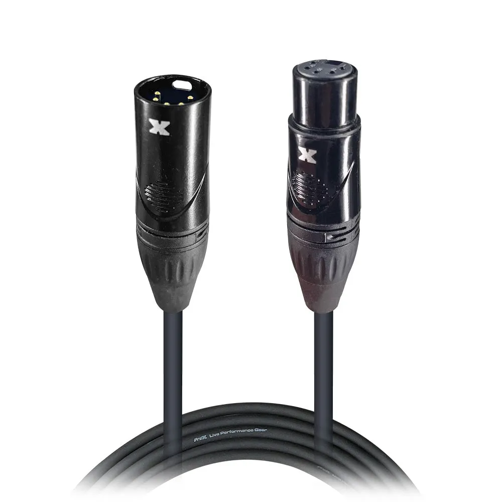 ProX XC-5PDMX50 50 Ft. DMX XLR5-M to XLR5-F High Performance Cable