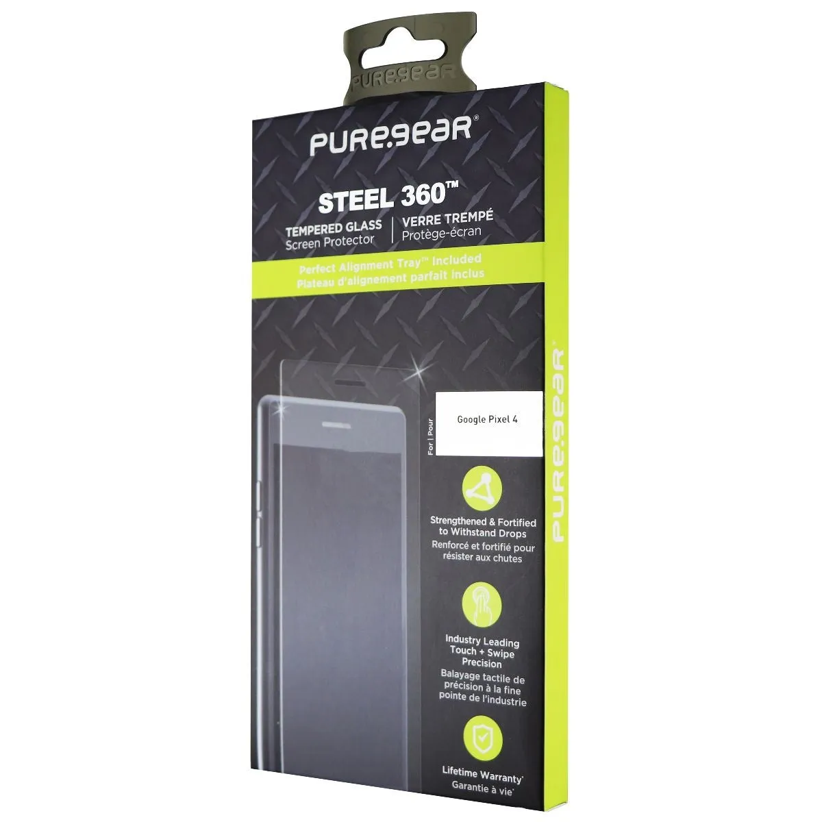 PureGear Steel 360 Tempered Glass Screen Protector for Google Pixel 4 - Clear