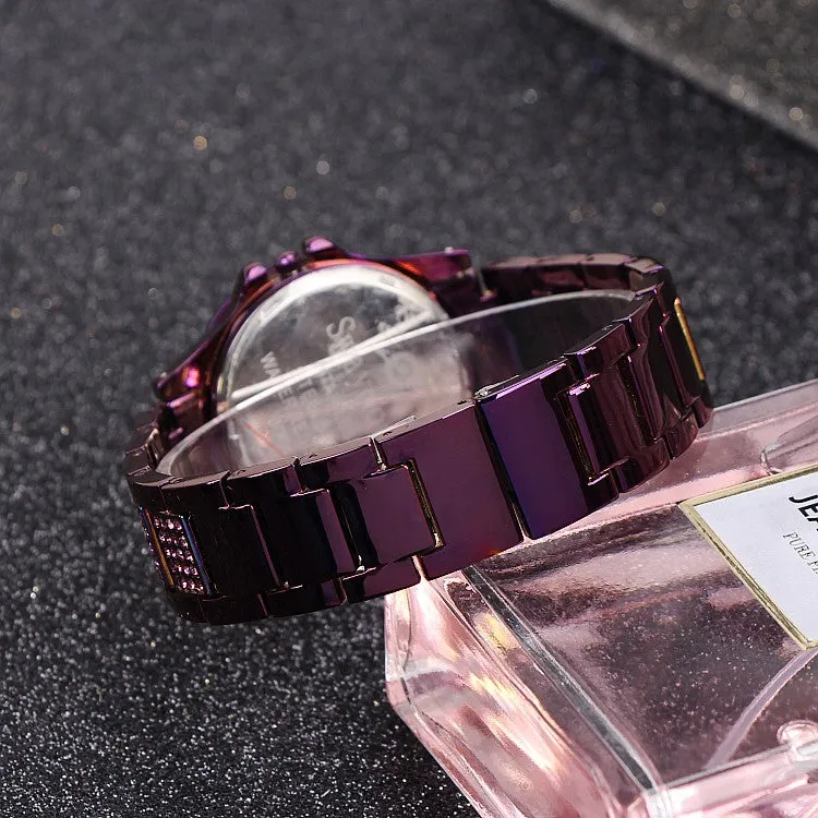 Purple full Of Czech Diamond Women's Watch