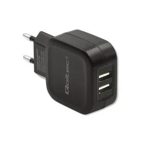 Qoltec 50186 Charger 17W | 5V | 3.4A | 2Xusb