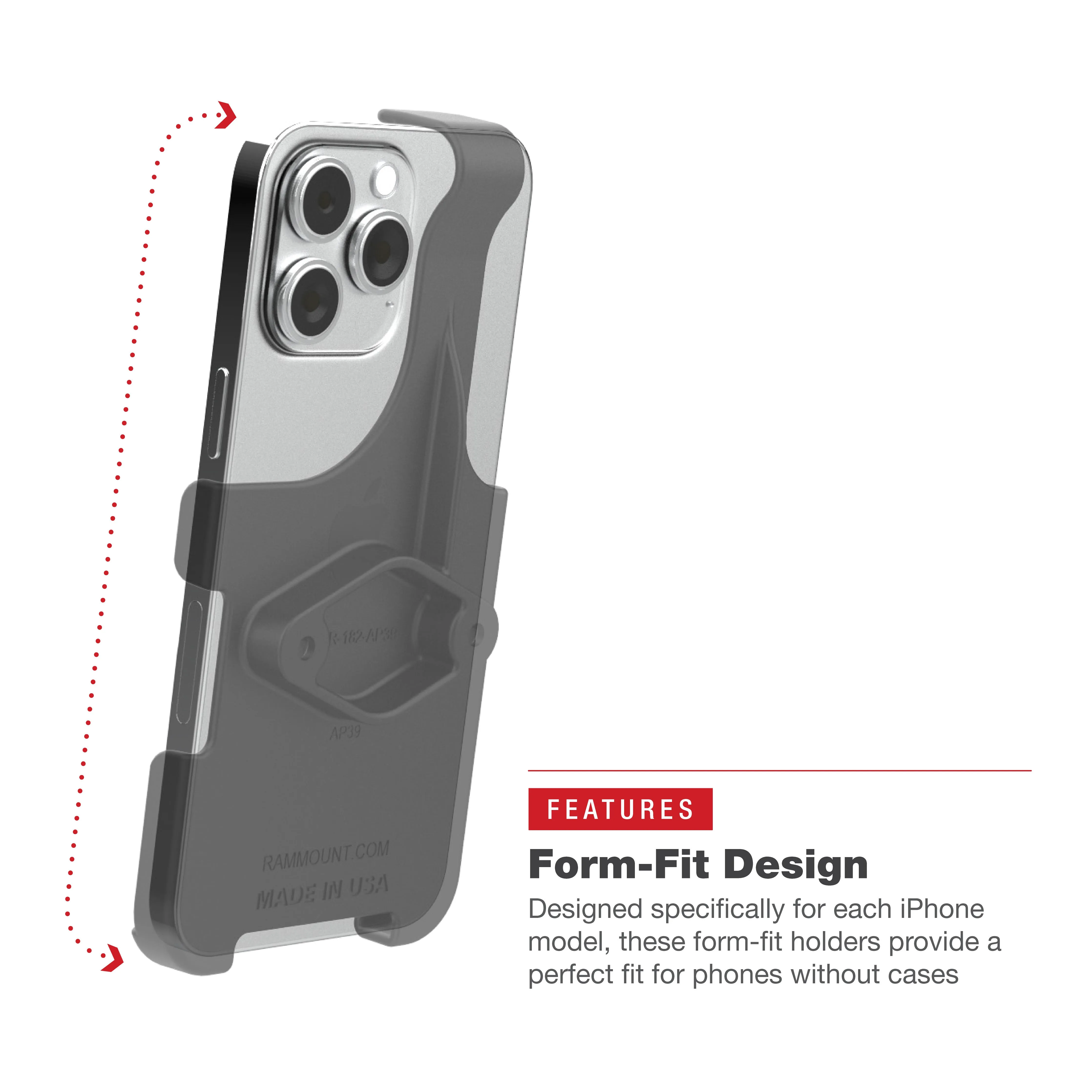 RAM® Form-Fit Holder for Apple iPhone 15 Pro Max