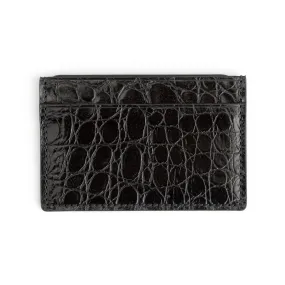 Royce New York Croc-Embossed Leather Card Case