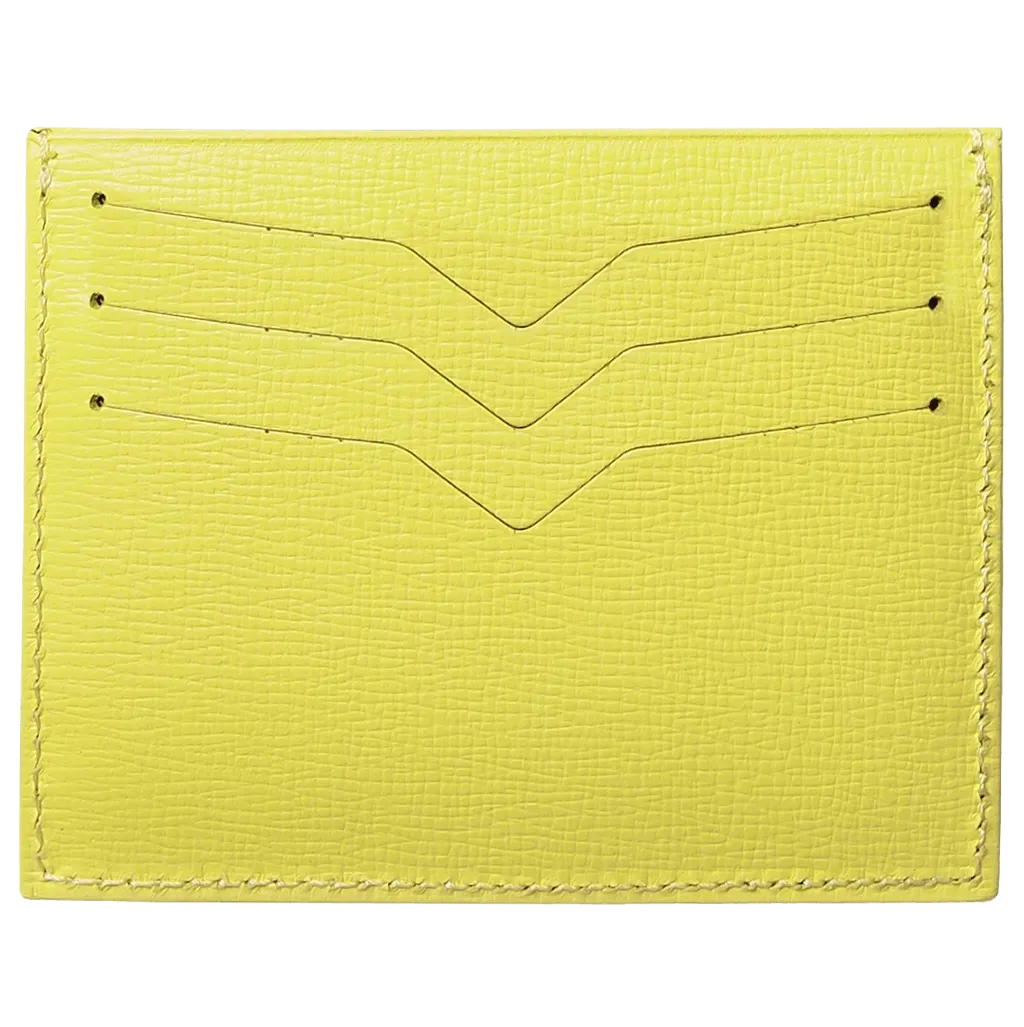 Saffiano Credit Card Wallet Lemon