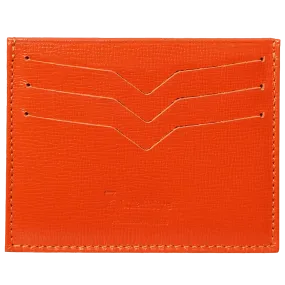 Saffiano Credit Card Wallet Orange