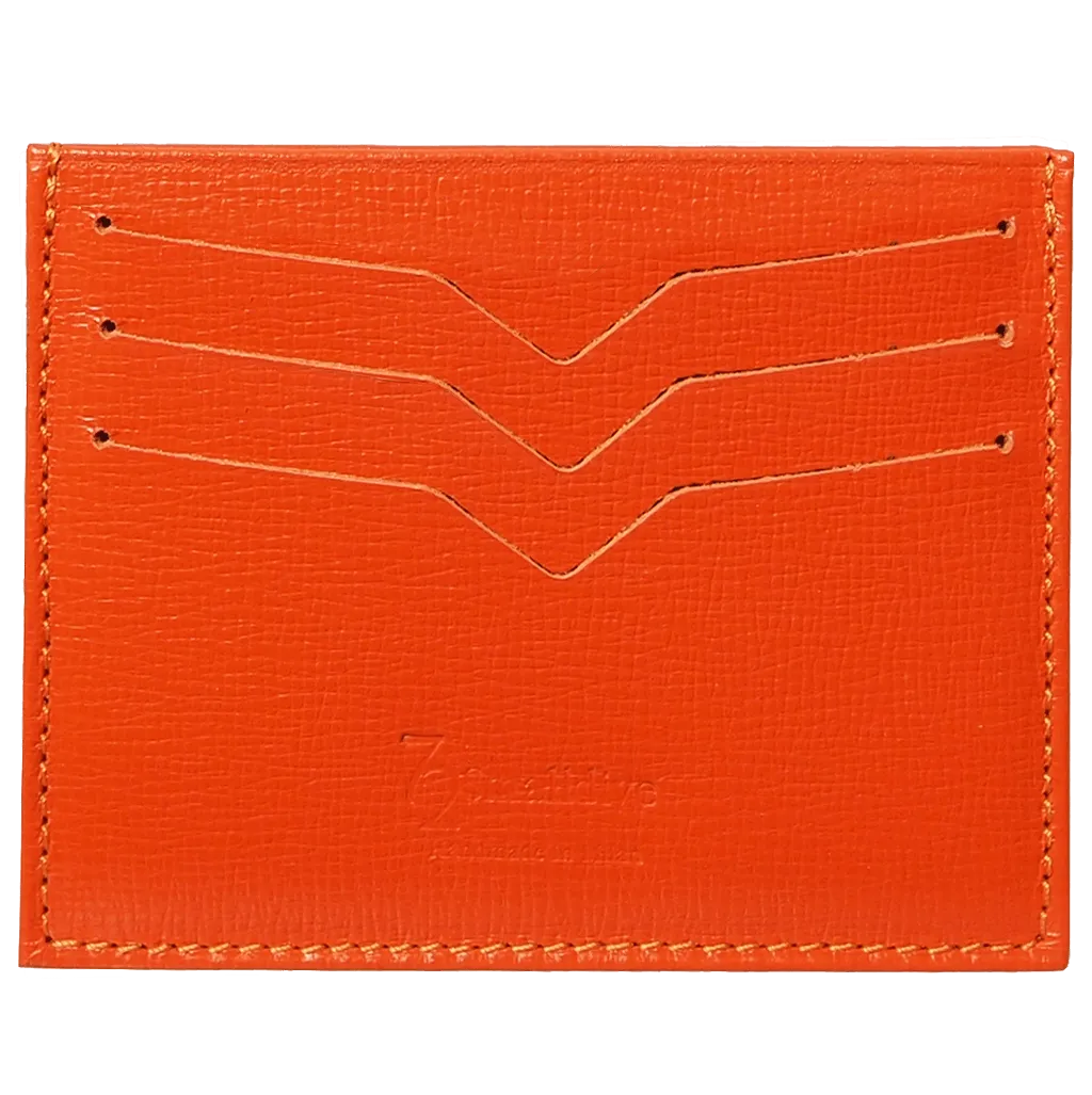 Saffiano Credit Card Wallet Orange