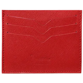 Saffiano Credit Card Wallet Red