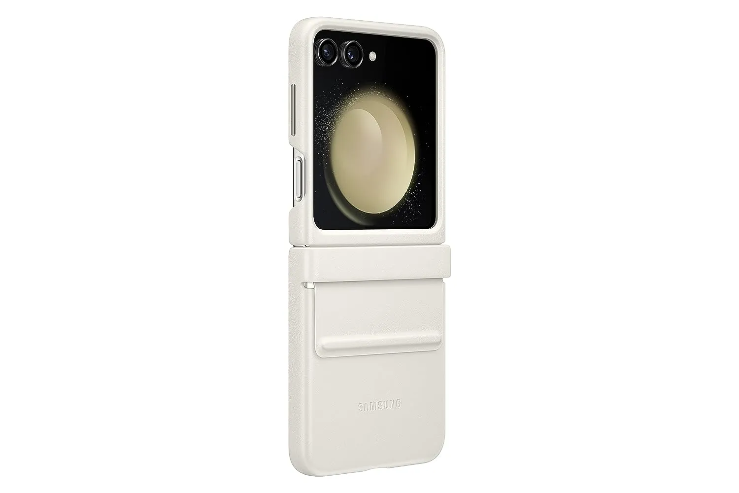 Samsung Galaxy Flip5 Flap ECO-Leather Case, Cream